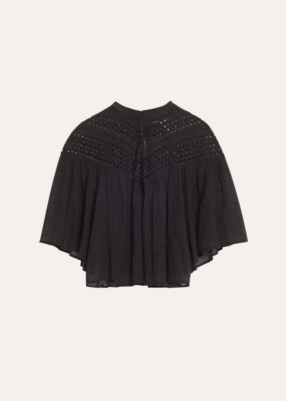Nili Lotan Mikki Cropped Cotton Blouse - XS